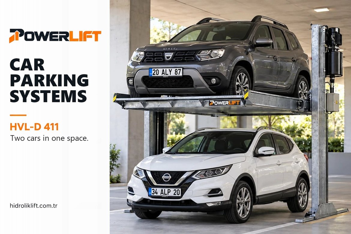 Powerlift HVL-D 411 car parking system: two cars in one space