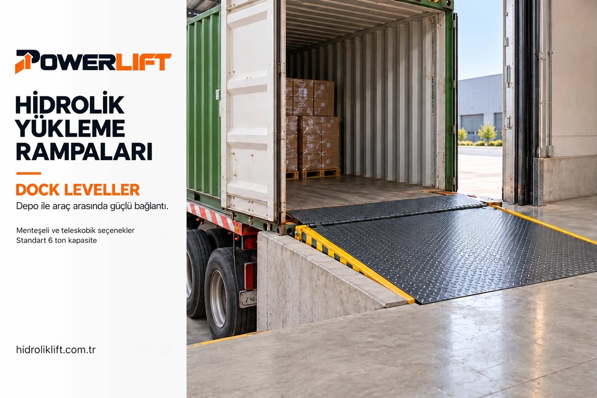 Powerlift hidrolik yükleme rampaları (dock leveller): depo ile araç arasında güçlü bağlantı